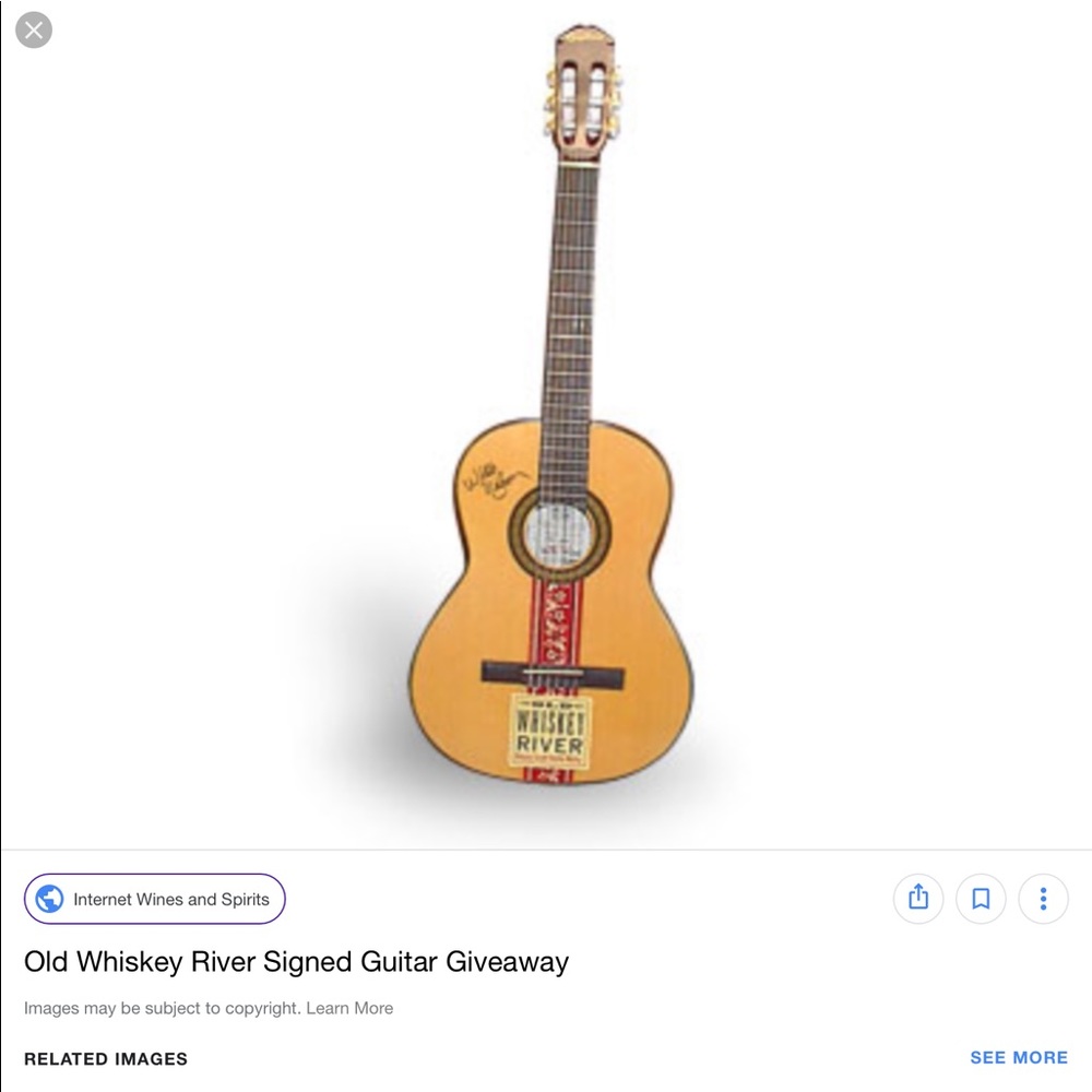 COLLECTIBLE Signed by Willie Whiskey River Guitar. - Picture 7 of 7